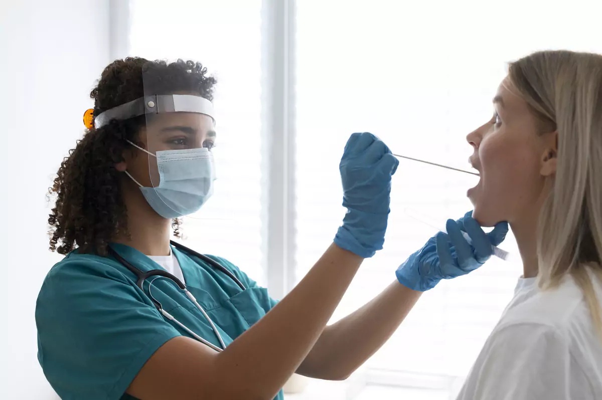 Female Nurse Practicing Clinic